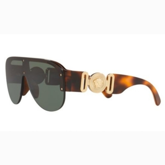 NEW VERSACE UNISEX SUNGLASSES VE4391 5317/71 SHIELD HAVANA VE4391 - Picture 9 of 11